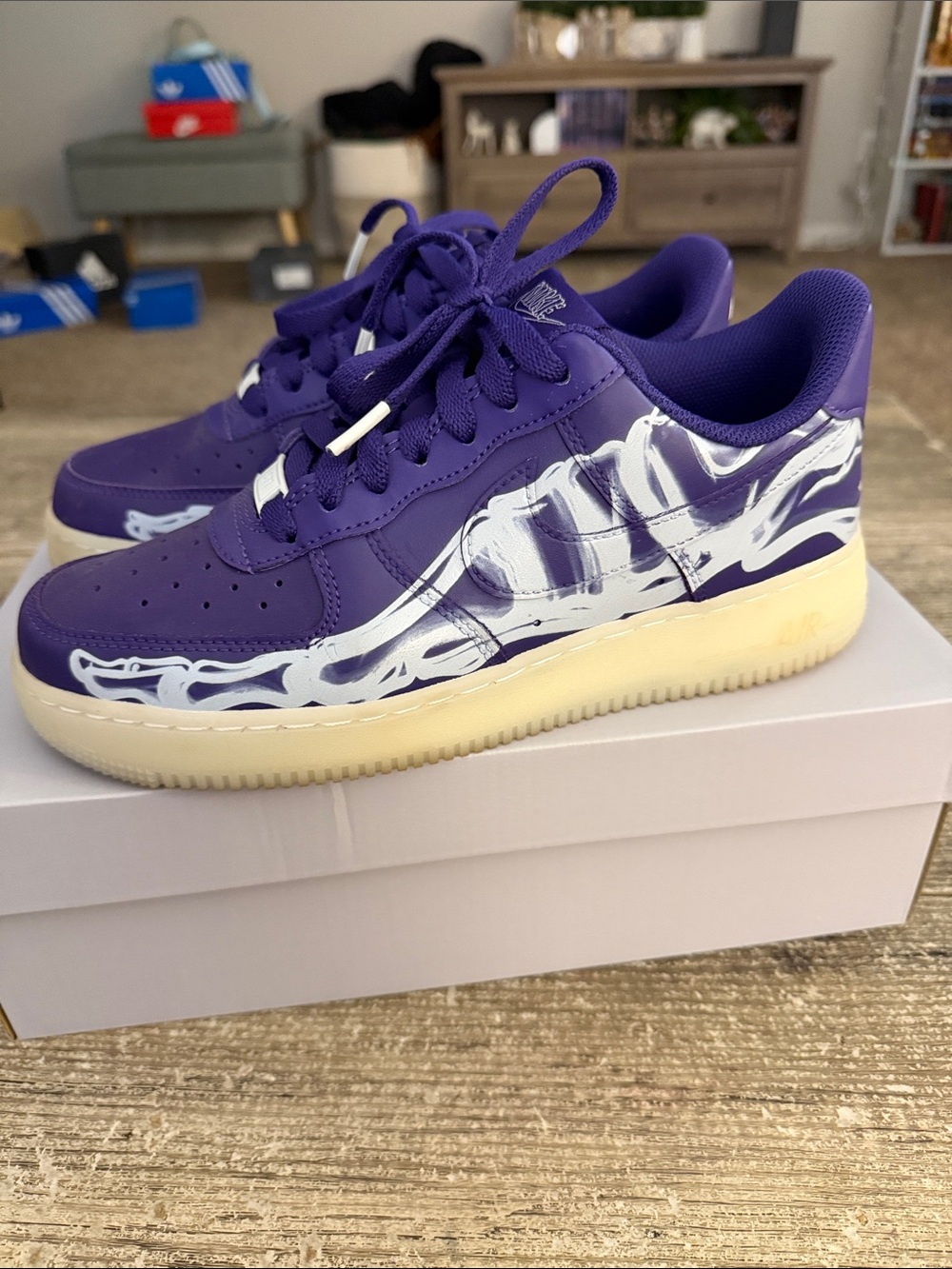 Nike Air Force 1 ‘Purple Skeleton’ sneakers